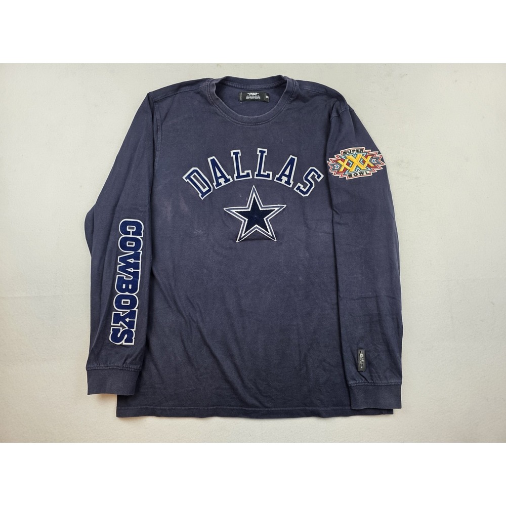 Pro Standard NFL Dallas Cowboys Long Sleeve Shirt Size 2XL Super Bowl XXX Patch